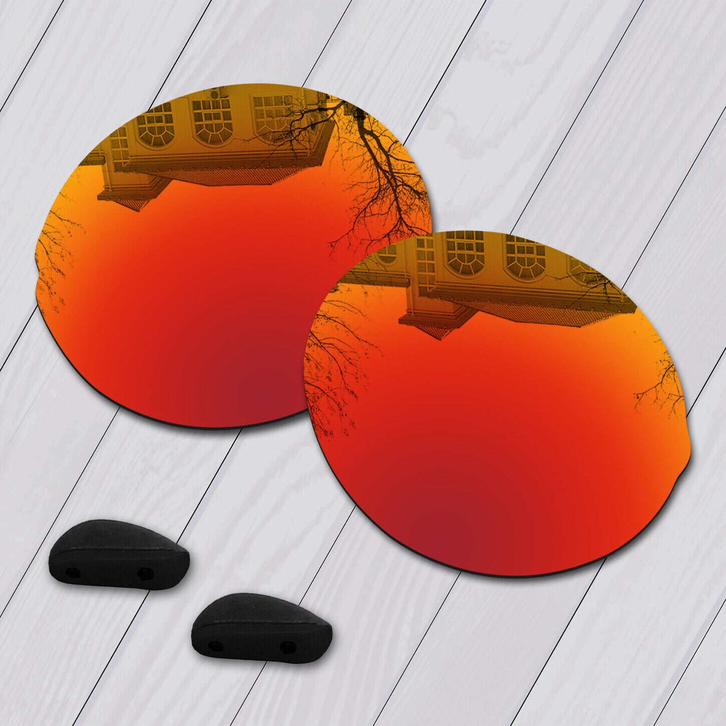 POLARIZED Replacement Lenses & Nose pad For-Oakley Madman OO6019 Anti-Scratch
