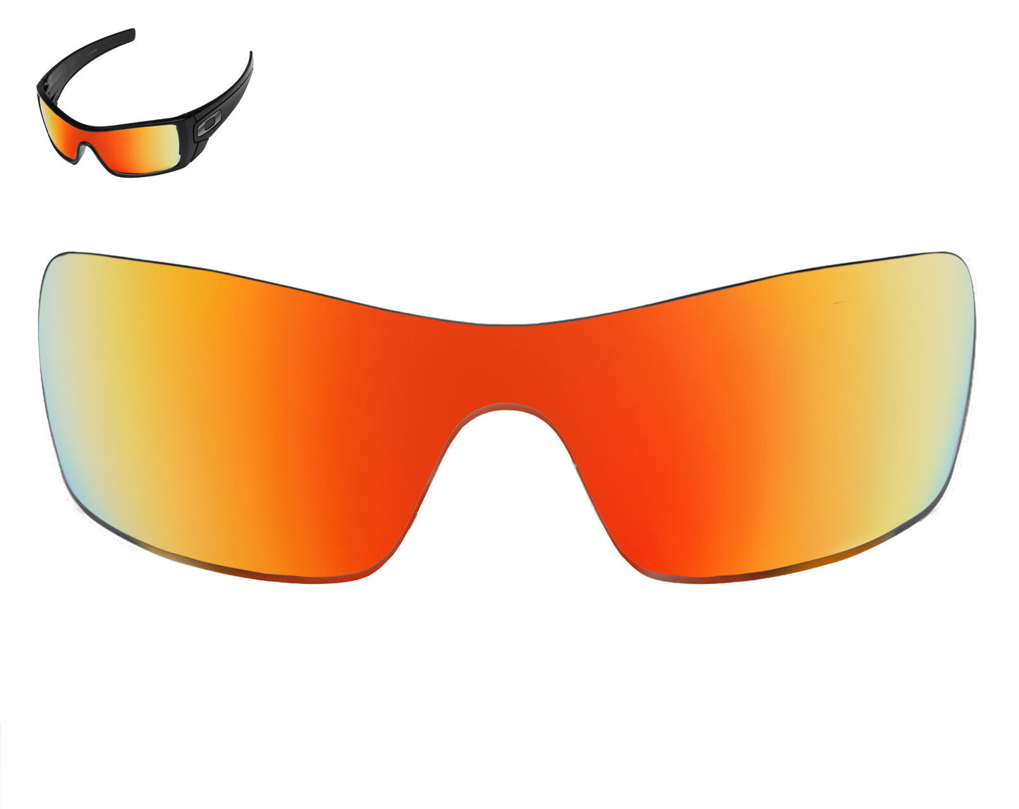 LenSwitch Replacement Lenses for Oakley Batwolf Sunglasses Red Mirror