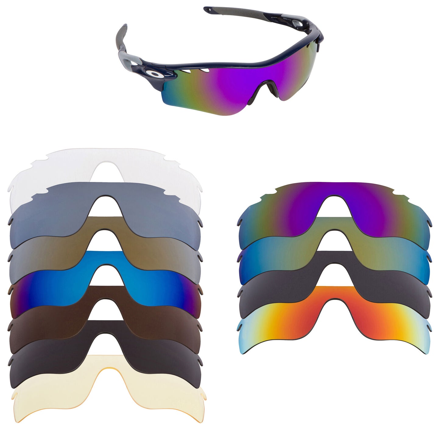 LenSwitch Replacement Lenses for Oakley Vented Radarlock Path Sunglass Multiple