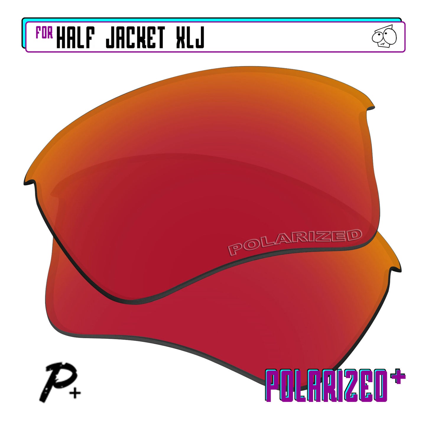 POLARIZED+ Replacement Lens For-Oakley Half Jacket XLJ Sunglass Anti-Scratch