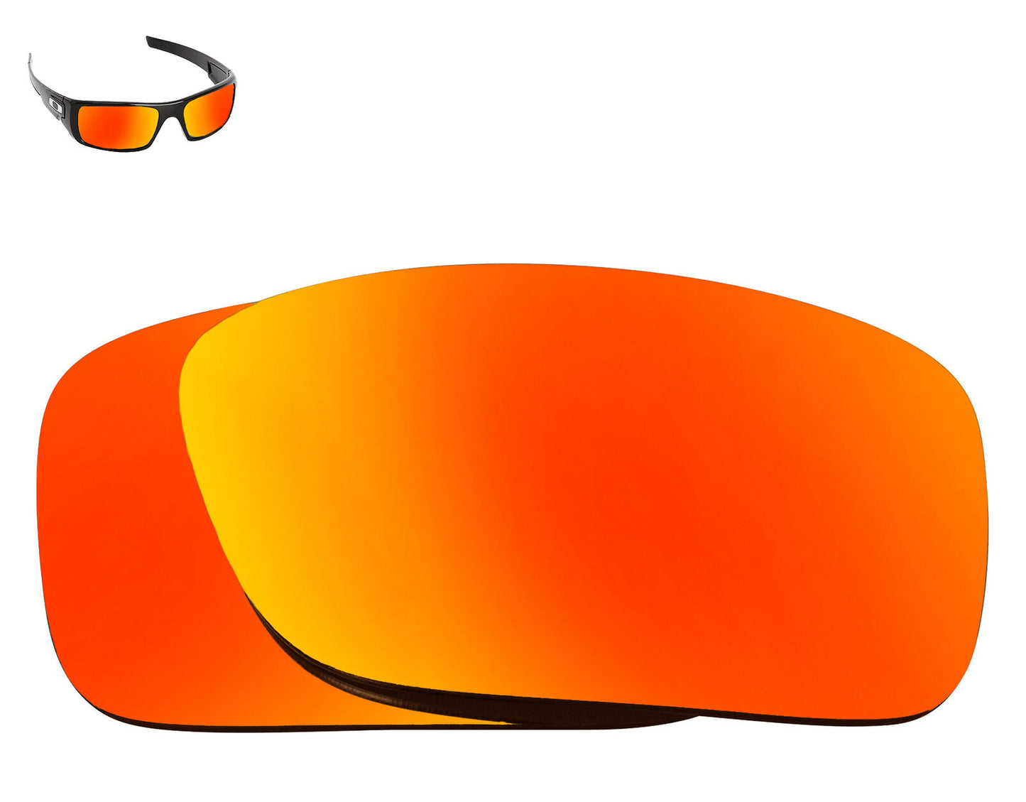 LenSwitch Replacement Lenses for Oakley Crankshaft Sunglasses Red Mirror