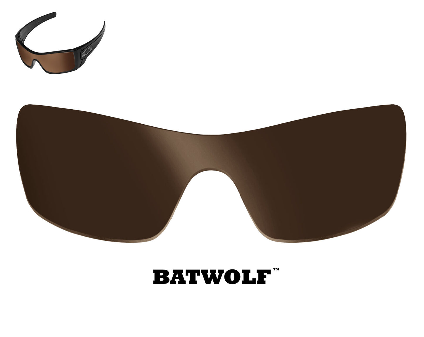 LenSwitch Polarized Replacement Lenses for Oakley Batwolf Sunglasses Brown