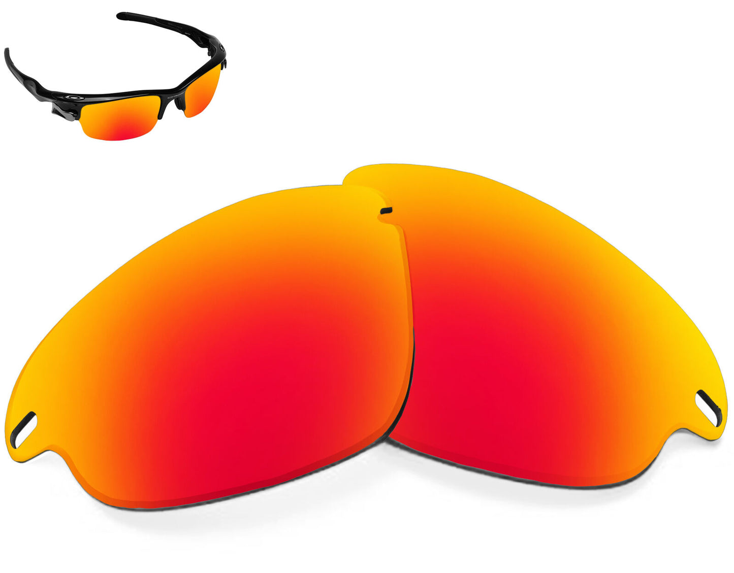 LenSwitch Replacement Lenses for Oakley Fast Jacket Sunglasses Red Mirror