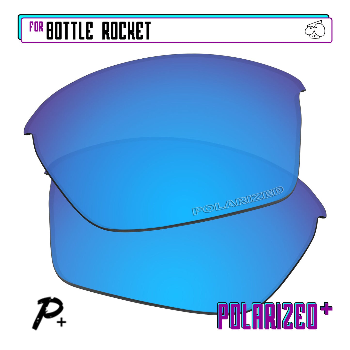 POLARIZED+ Replacement Lens For-Oakley Bottle Rocket Sunglass Anti-Scratch