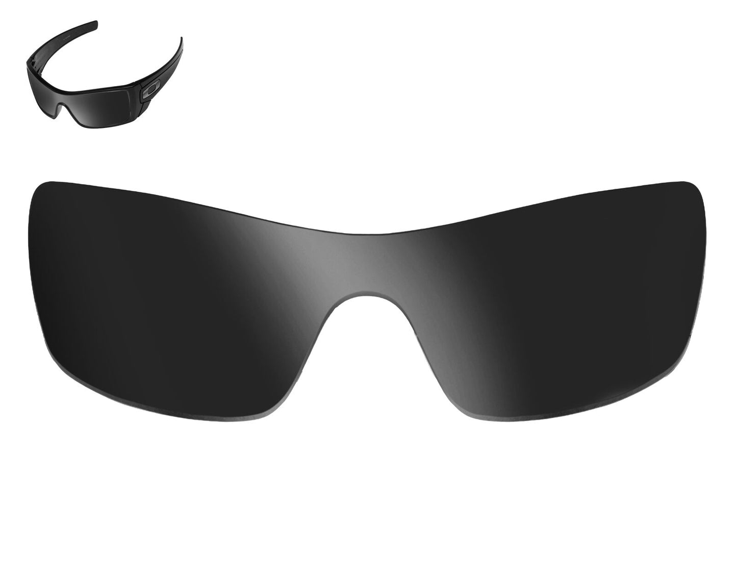 LenSwitch Replacement Lenses for Oakley Batwolf Sunglasses Dark Black Iridium