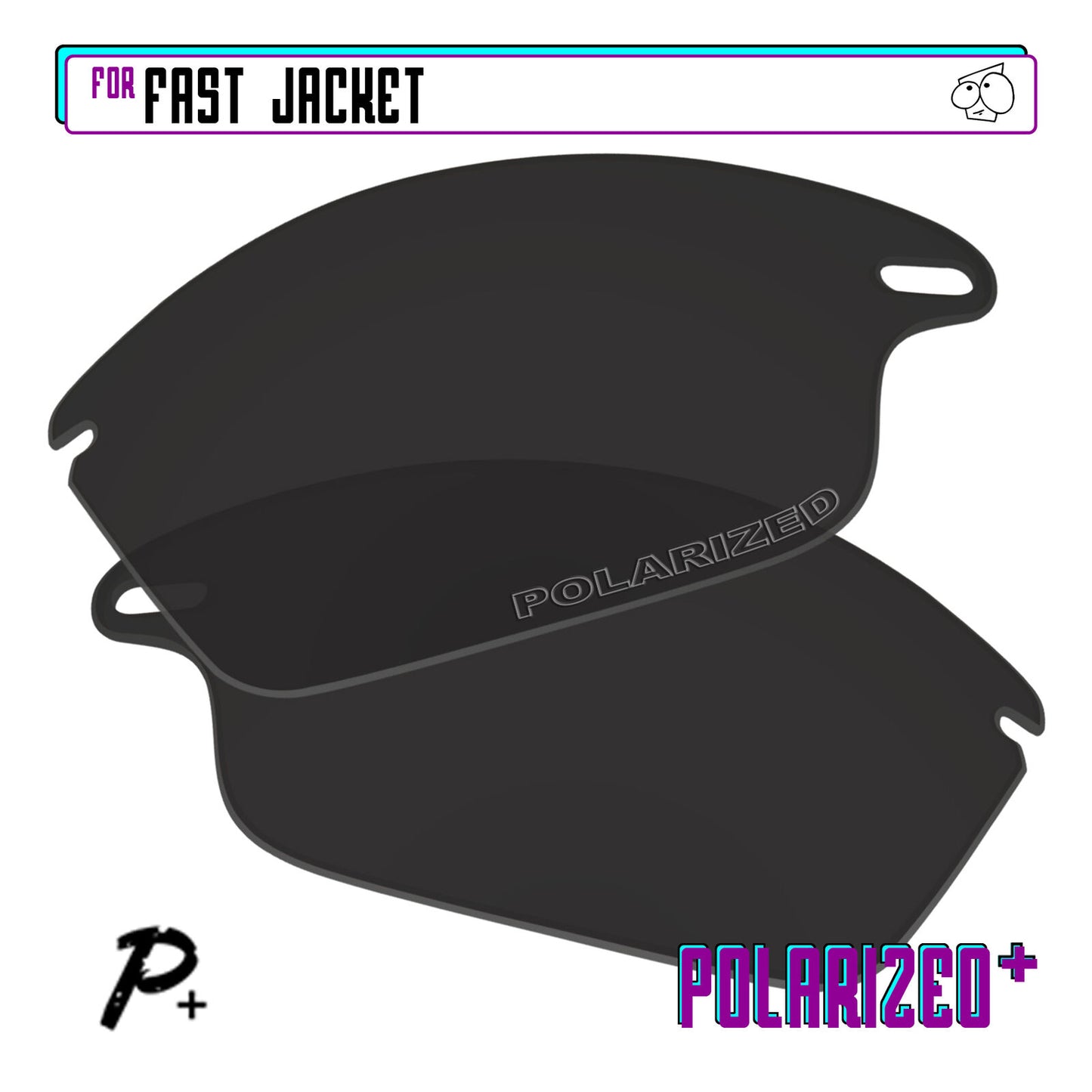 POLARIZED+ Replacement Lens For-Oakley Fast Jacket Sunglass Anti-Scratch