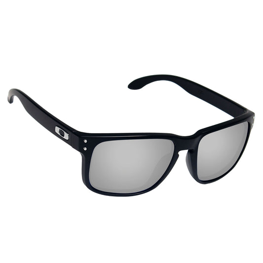 Hawkry Polarized Replacement Lenses for-Oakley Holbrook Silver Titanium Mirror
