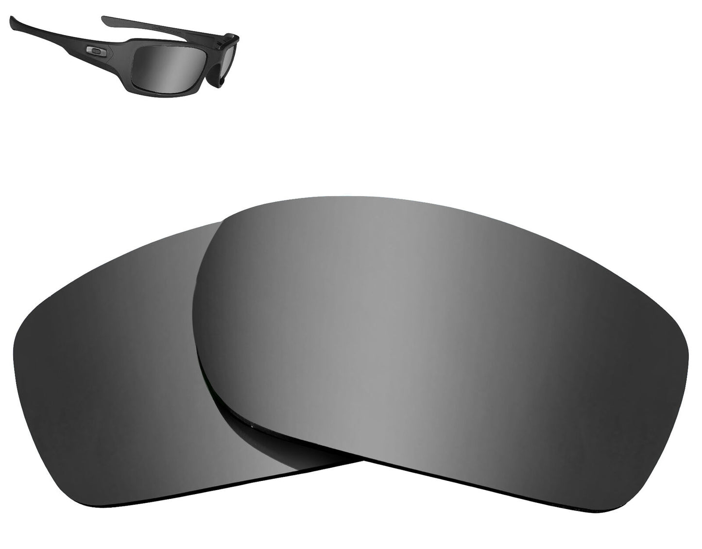 LenSwitch Replacement Lenses for Oakley Fives 3.0 Sunglasses Silver Mirror