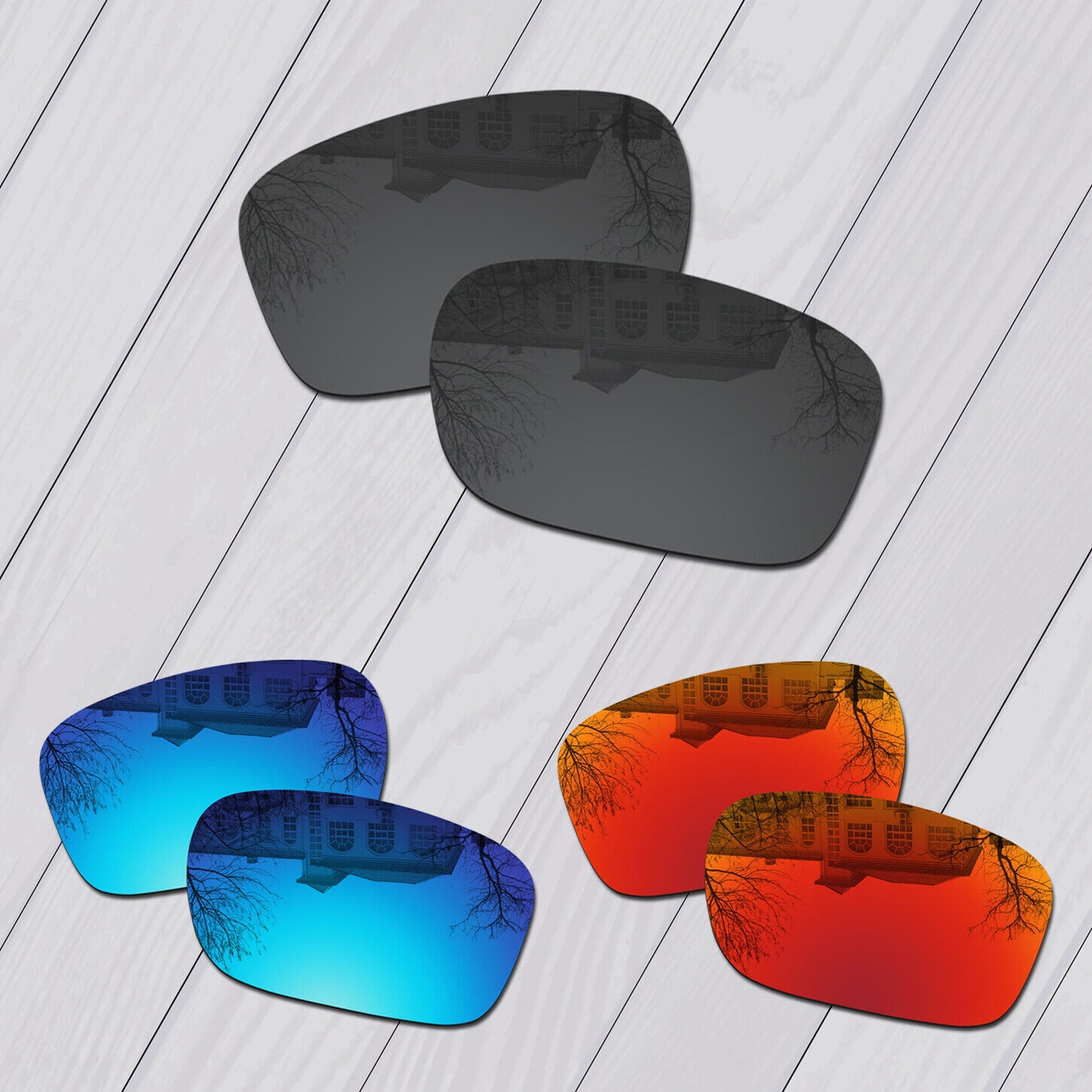 POLARIZED Lot Replacement Lens For-Oakley Sliver AF (Asian Fit) Anti-Scratch Opt