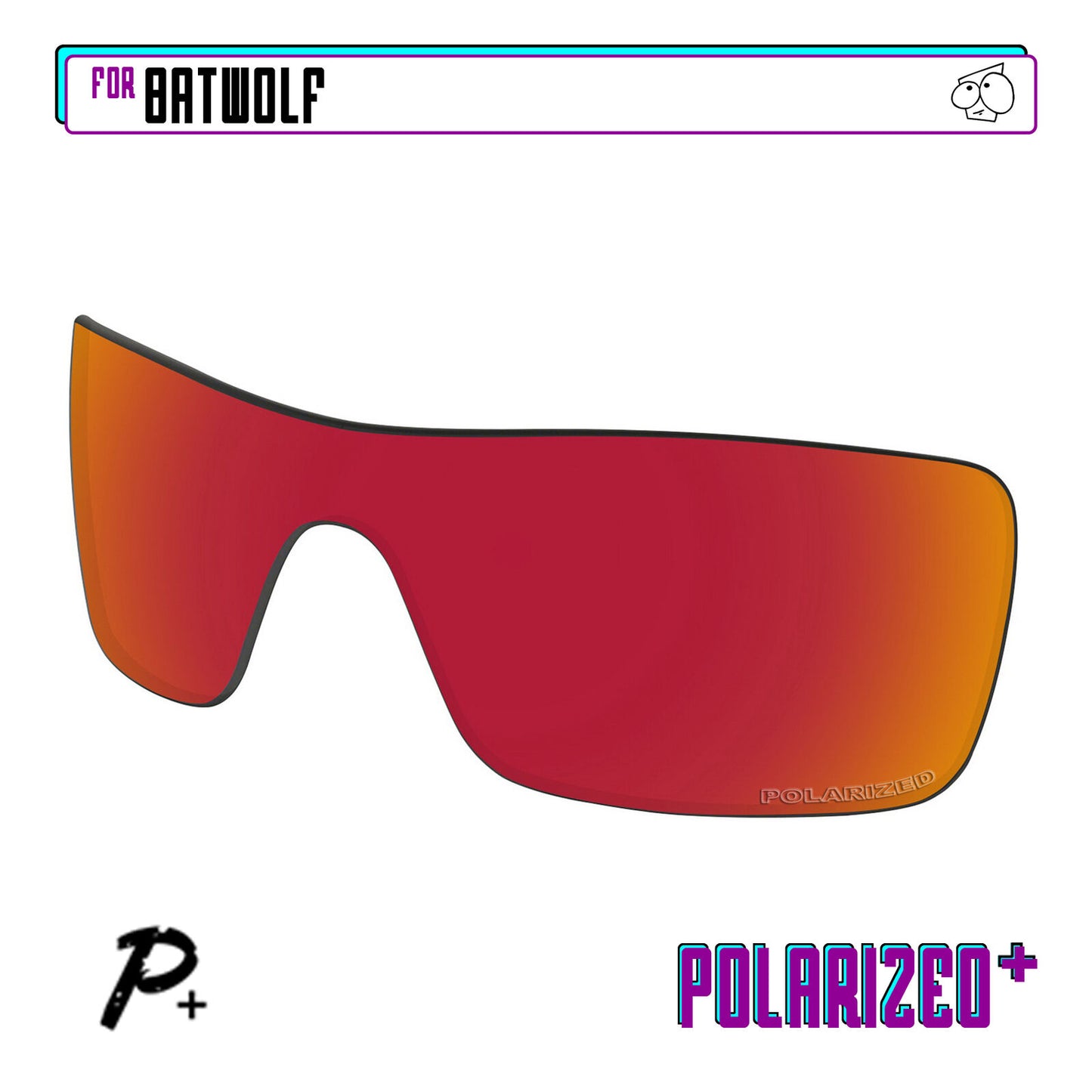 POLARIZED+ Replacement Lens For-Oakley Batwolf Sunglass Anti-Scratch