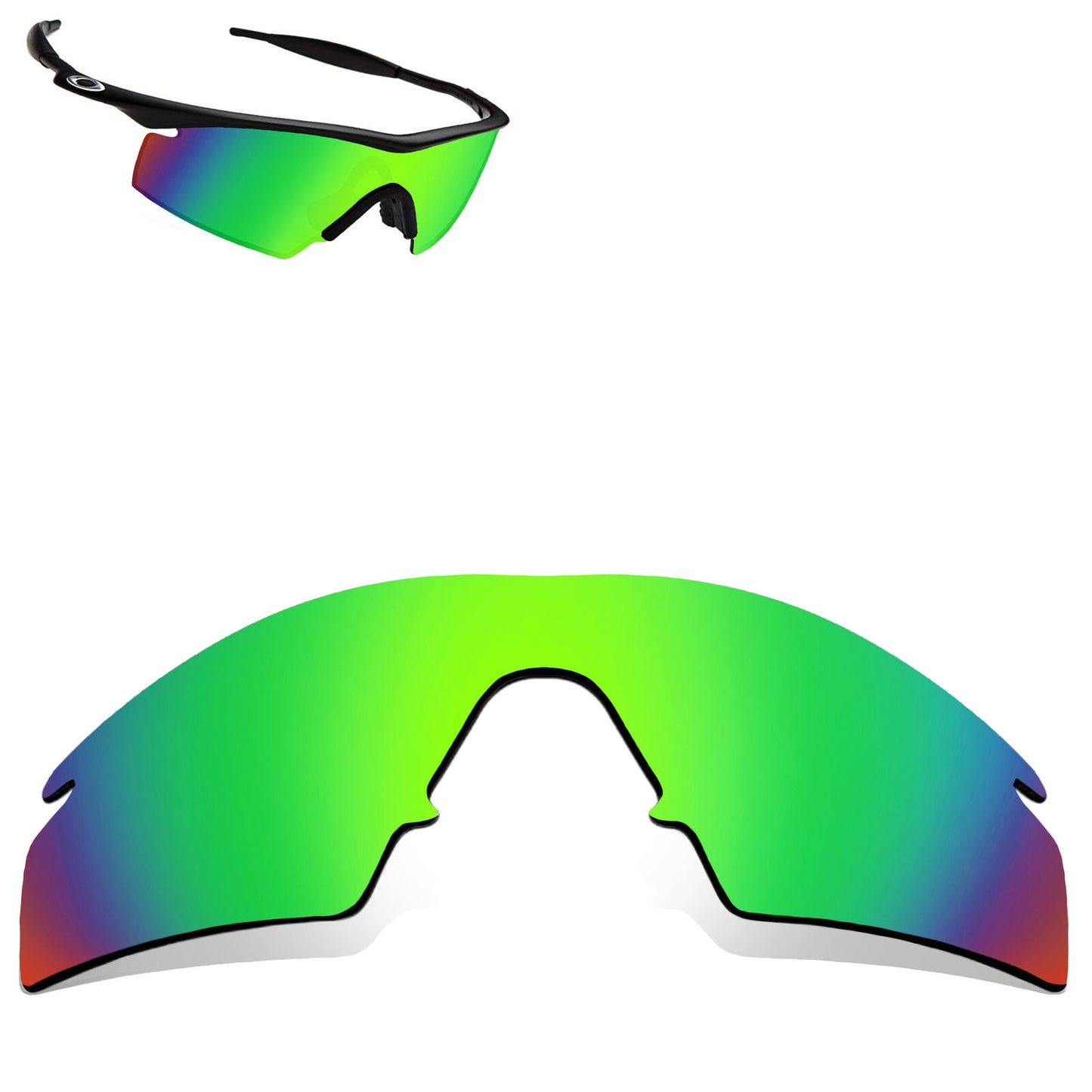 LenSwitch Polarized Replacement Lenses for Oakley M Shades Strike Shades Green