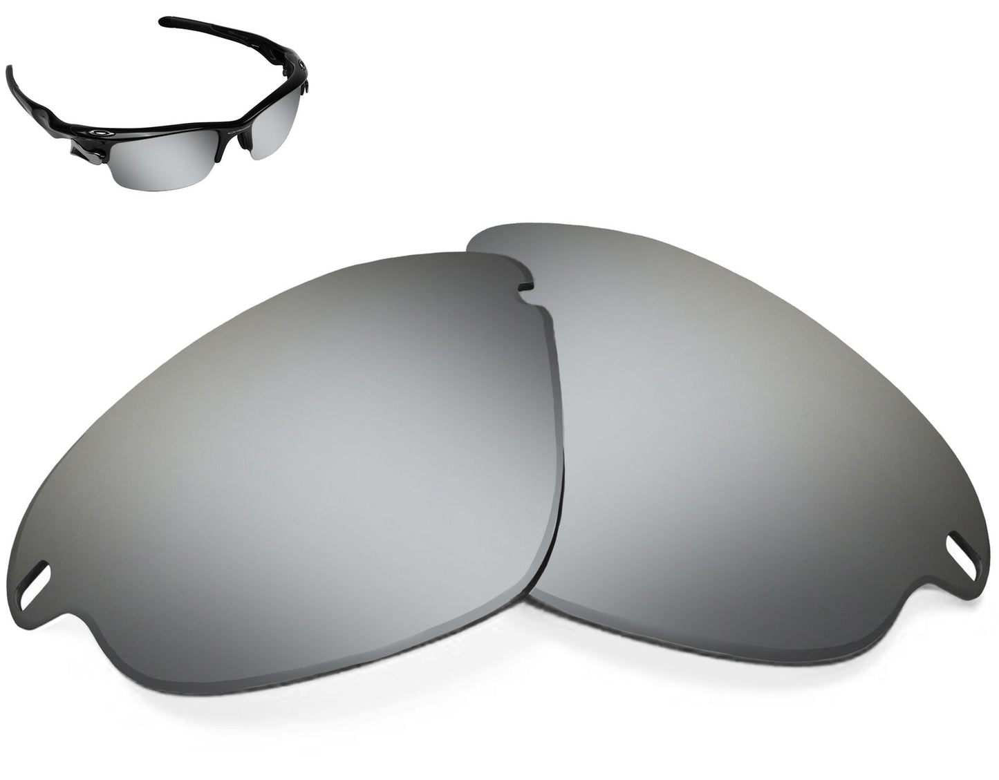 LenSwitch Replacement Lenses for Oakley Fast Jacket Sunglasses Silver Mirror