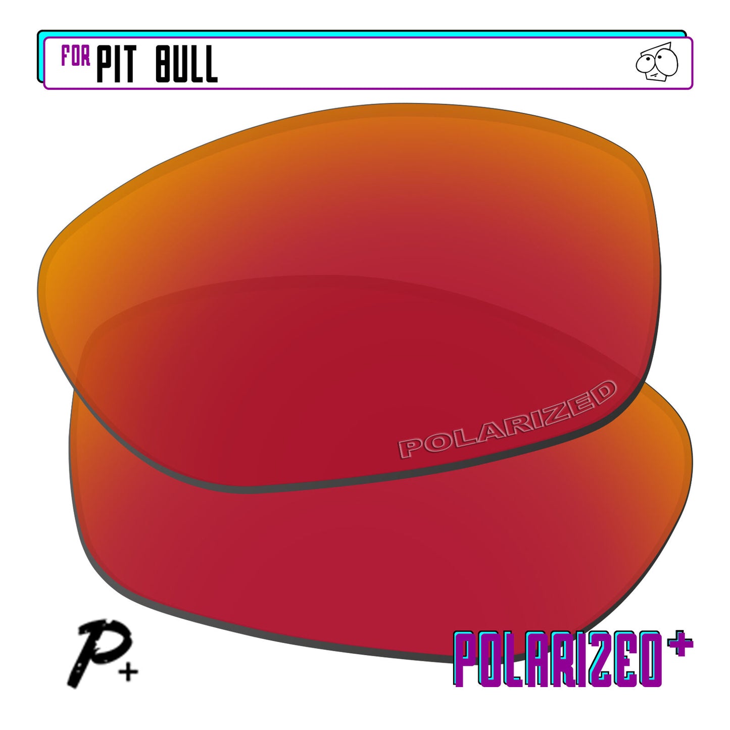 POLARIZED+ Replacement Lens For-Oakley Pit Bull Sunglass Anti-Scratch