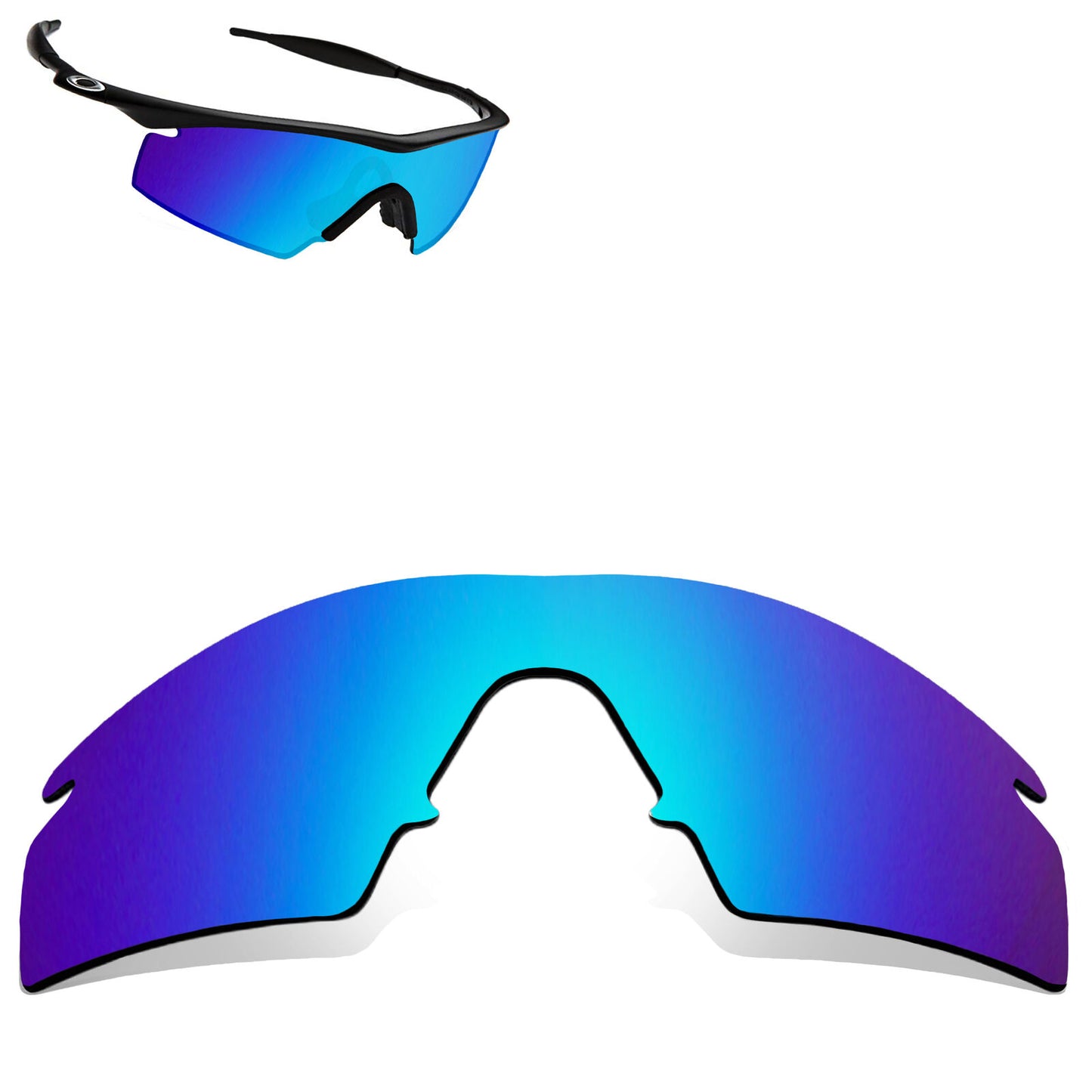 LenSwitch Polarized Replacement Lenses for Oakley M Shades Strike Shades Blue