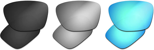 Prizo Polarized Lenses Replacement for Oakley Holston Sunglasses OO9334 - Multioptions (Black+Titanium+Blue)